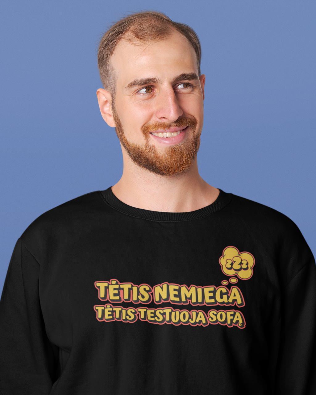 Džemperis - Tėtis testuoja sofą